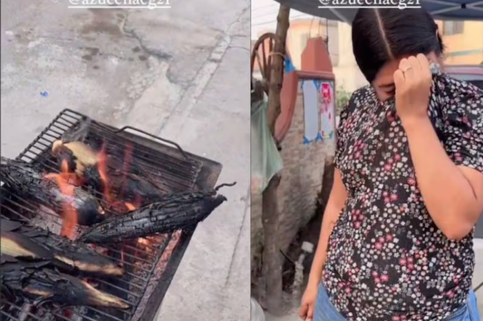 Mujer abre su primer puesto de elotes asados, ¡pero los termina quemando todos!