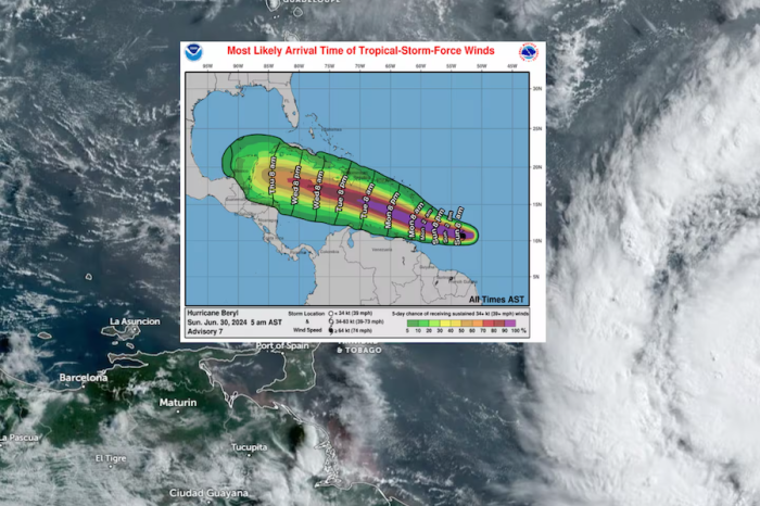 Tormenta Beryl alerta como “huracán extremadamente peligroso” en estas regiones, según el NHC