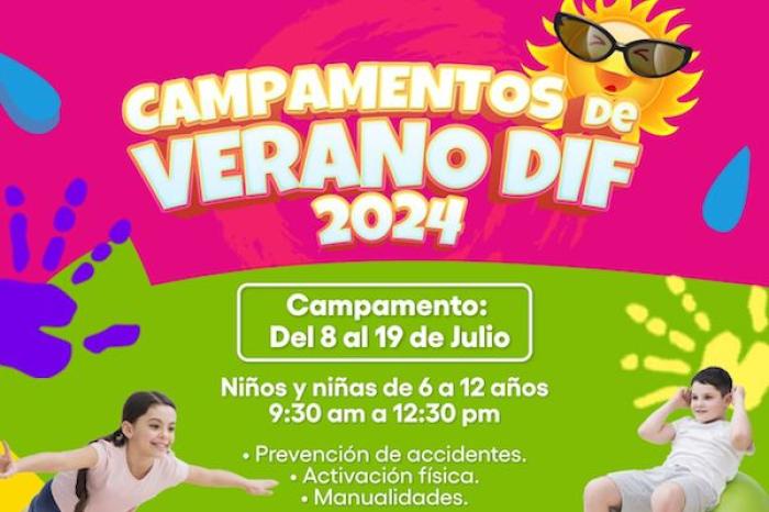 Invitan a inscribirse en los Campamentos de Verano DIF 2024 en Guadalupe