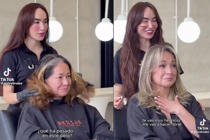 Mujer lloró al ver su nuevo look: “Me quitaste como 20 años”