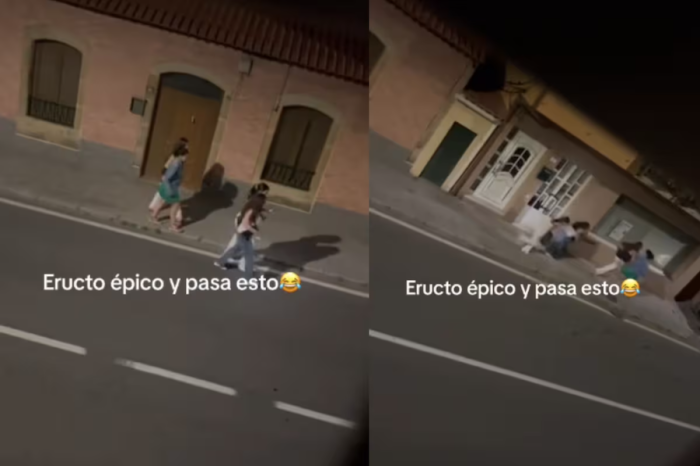 Hombre asusta a un grupo de mujeres en la calle de esta curiosa manera