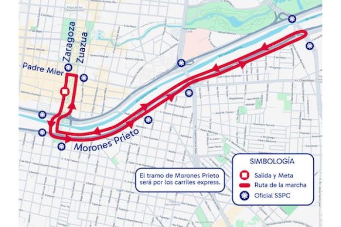  Implementarán operativo vial por carrera en el centro de Monterrey