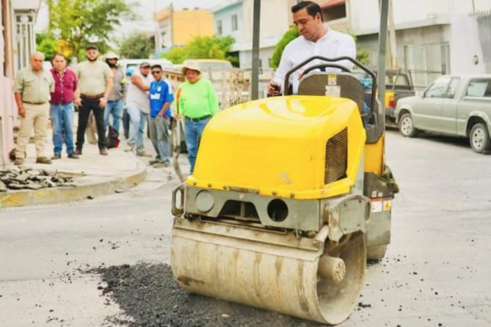 Repararán cerca de mil 400 metros cuadrados de pavimento en Santa Catarina