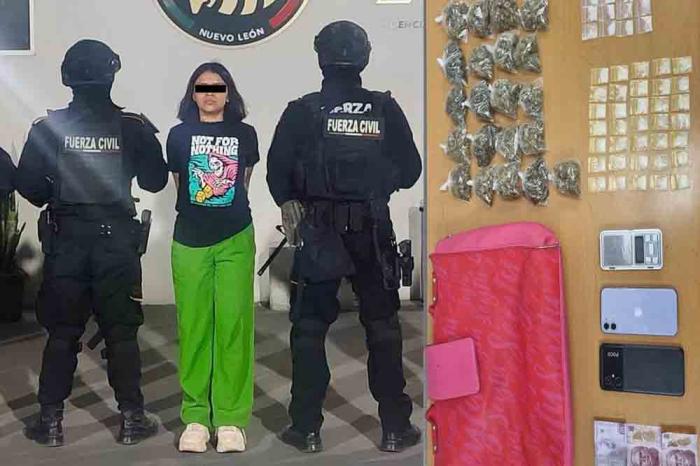 Capturan a mujer con drogas, en Juárez