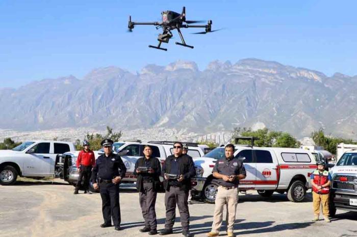 Con dron de Policía de San Pedro localizan a