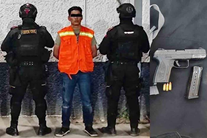 Arrestan a hombre armado, en García