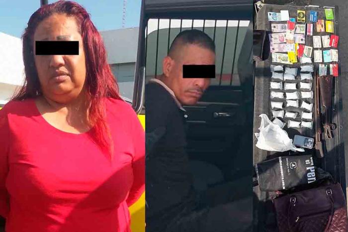 Detienen a pareja con droga y rifle tipo esco