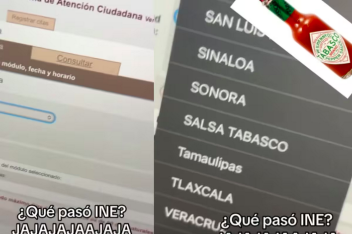 Intenta sacar cita para tramitar la INE y se da cuenta de que su estado dice “Salsa Tabasco”