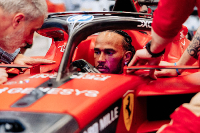  ¡Primer susto con Ferrari! Lewis Hamilton 