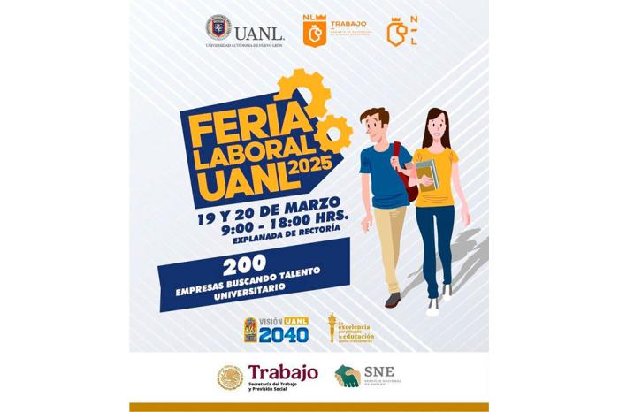 Anuncian oferta laboral a sector estudiantil con “La feria de empleo UANL 2025”